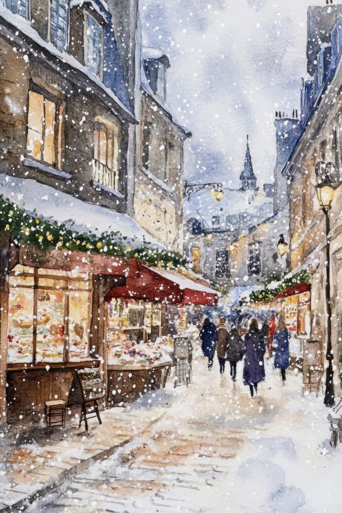 Christmasshopping by Treechild — canvas wall art