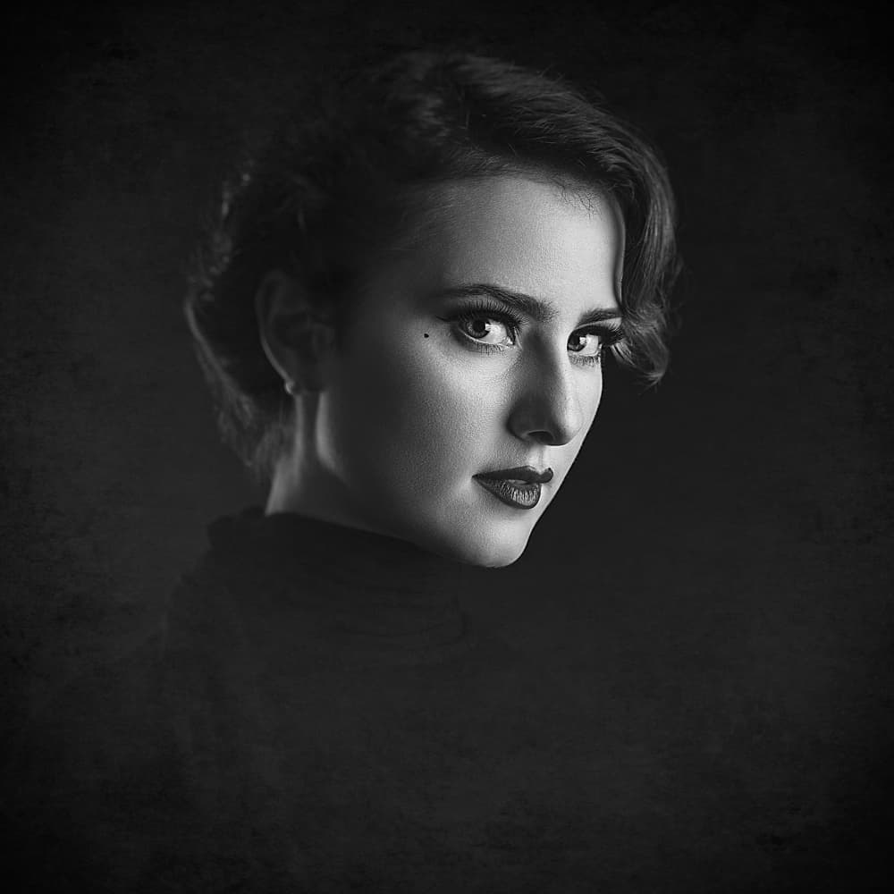 Mysterious Vintage Gaze by Eddie Kavanagh — canvas wall art