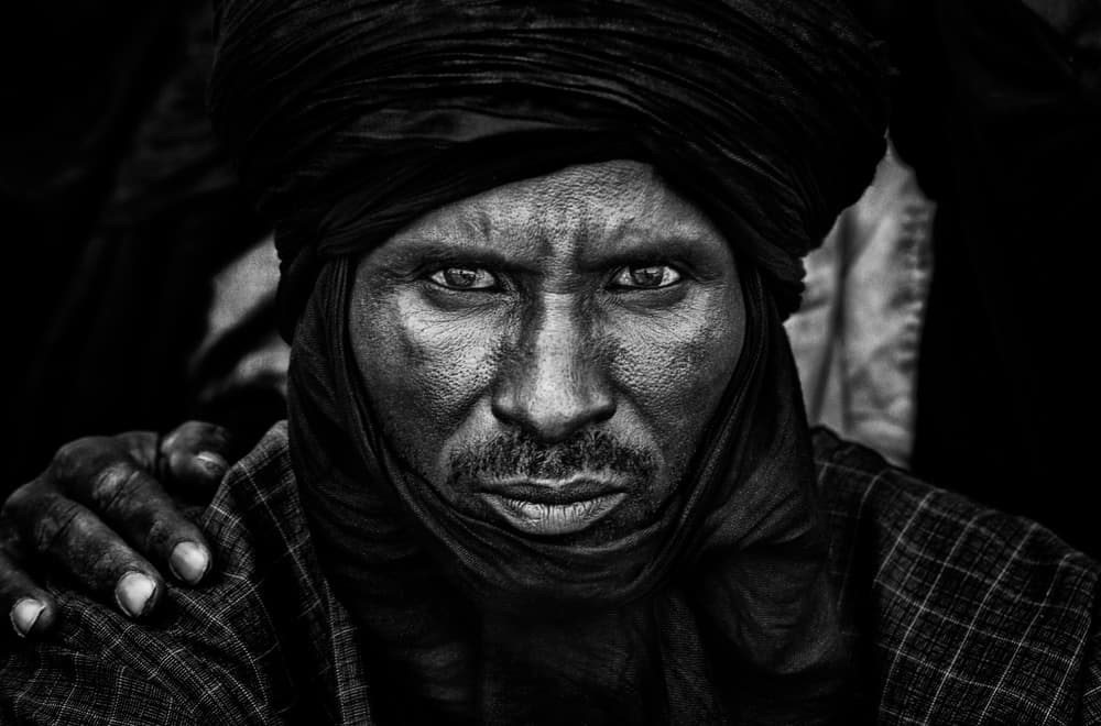 Intense Gaze Portrait by Joxe Inazio Kuesta Garmendia — canvas wall art