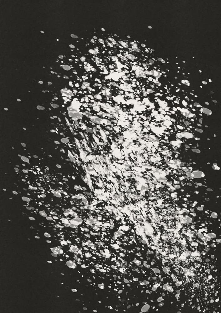 Dramatic White Splatter by Nicholas — canvas wall art