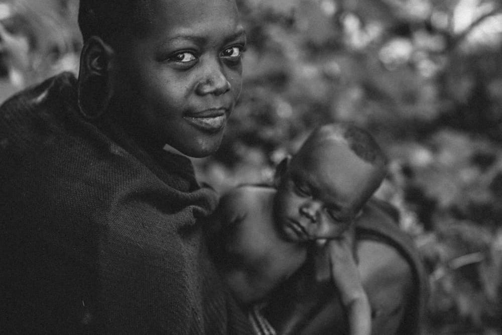 Mother and Sleeping Baby by Vedran Vidak — canvas wall art