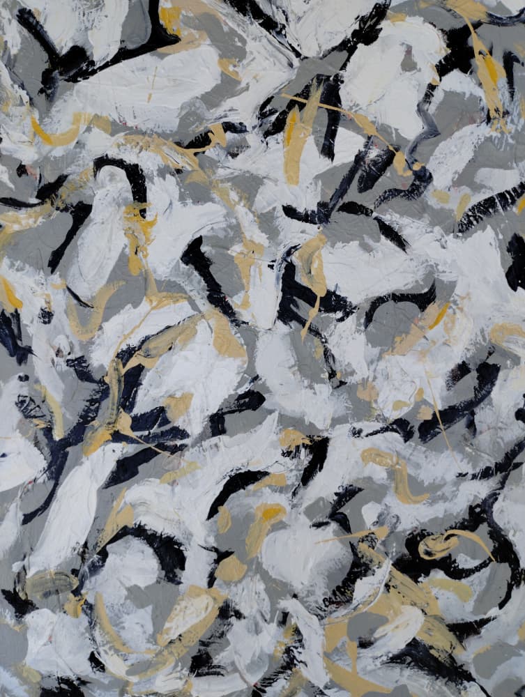 Dynamic Abstract Layers by Michael Cross — canvas wall art