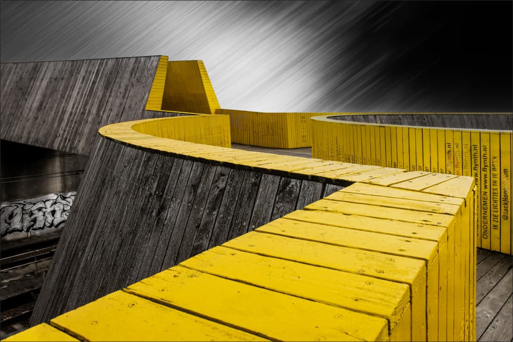 Bold Yellow Path by Gilbert Claes — canvas wall art