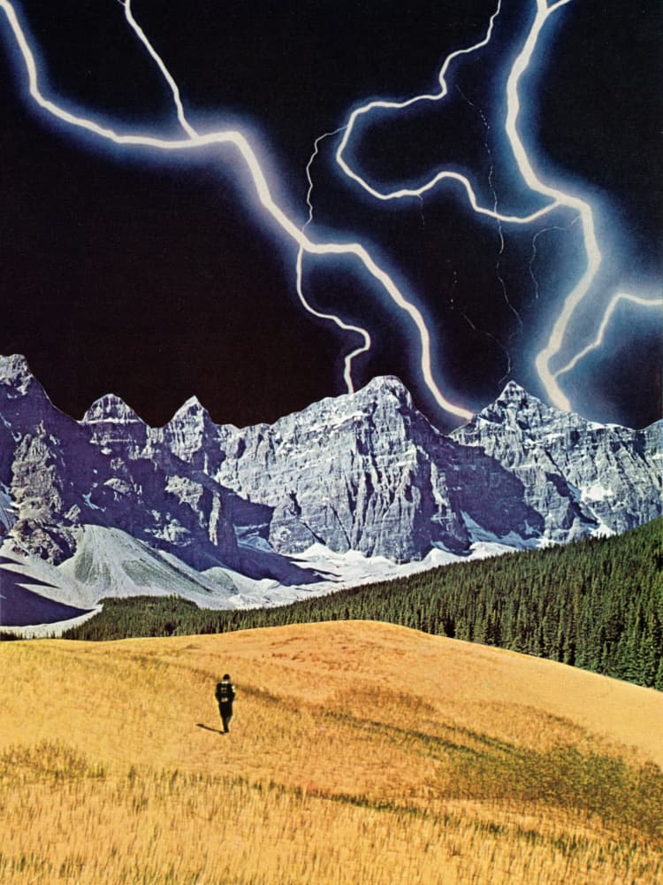 Surreal Mountain Storm by Mikhail Siskoff — canvas wall art