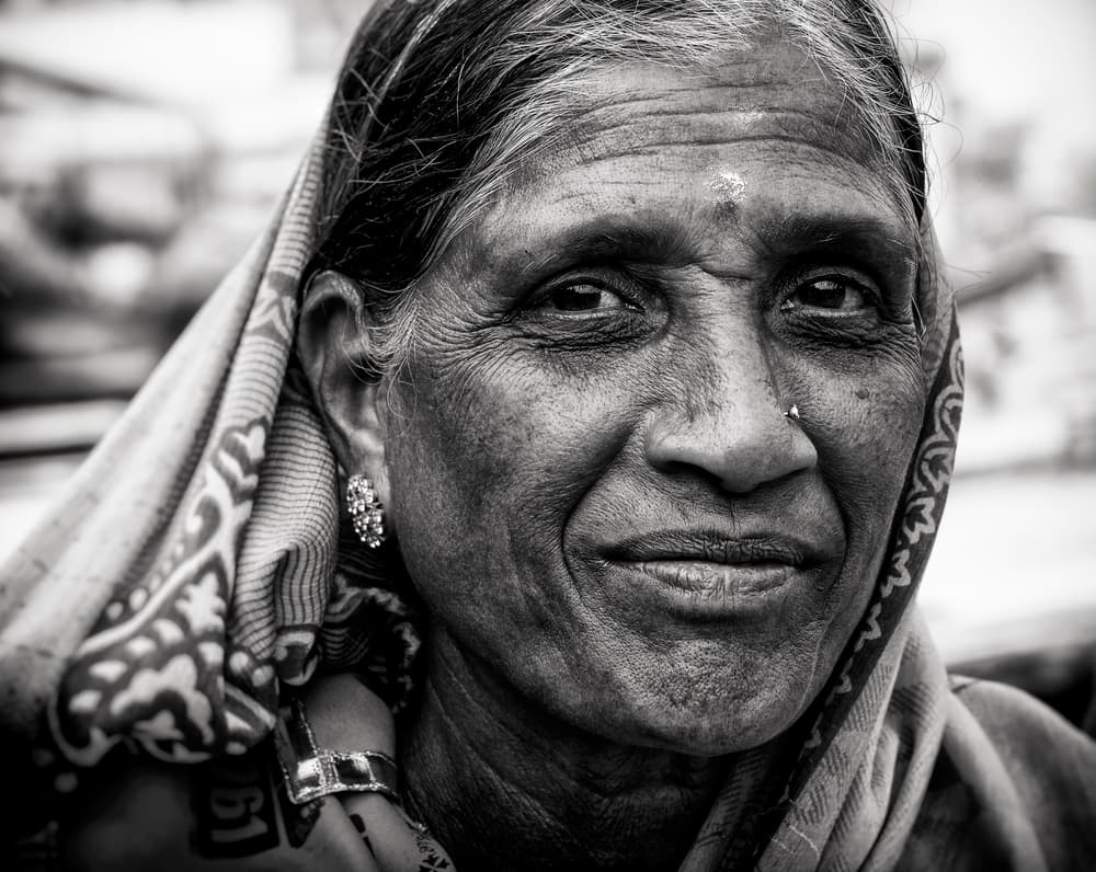 Indian Woman's Smile by Elena Molina — canvas wall art