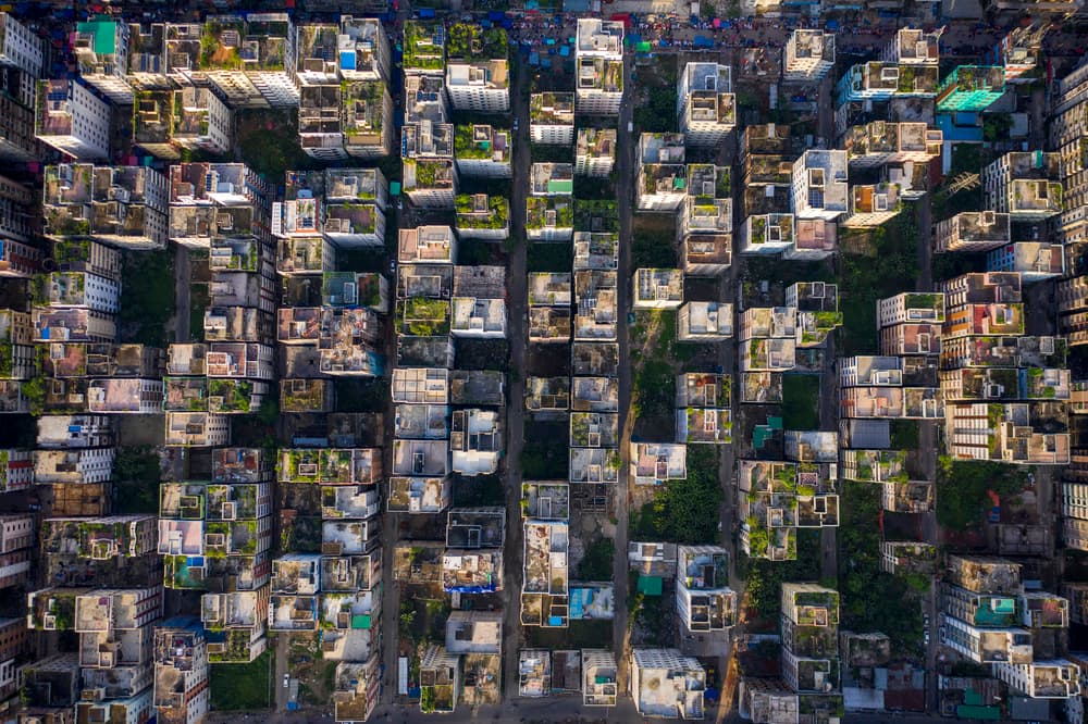 Aerial City Pattern by Azim Khan Ronnie — canvas wall art