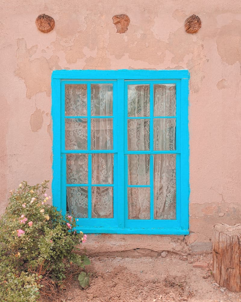 Turquoise Window - Taos, New Mexico by Tom Windeknecht — canvas wall art