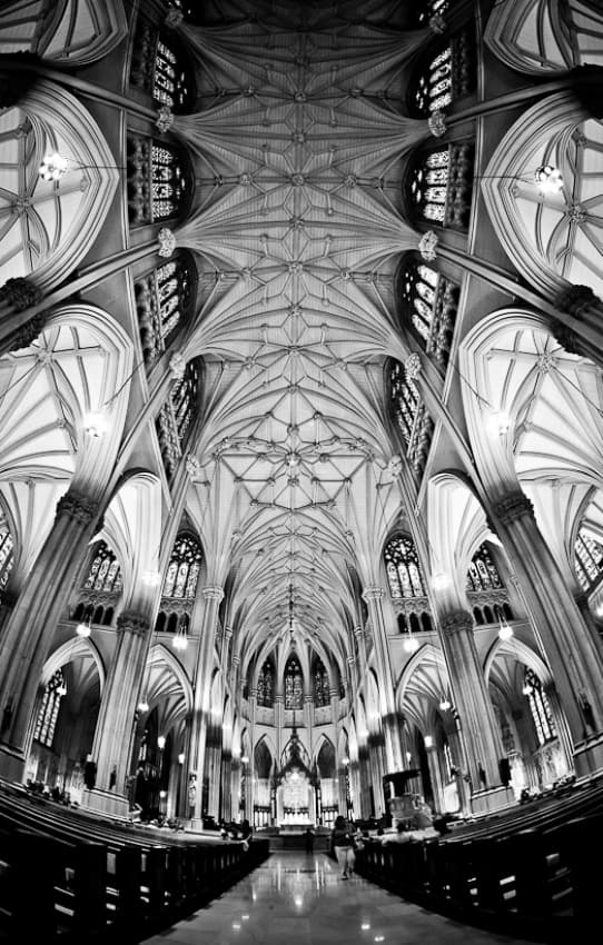 Majestic Cathedral Interior by Marc Pelissier — canvas wall art