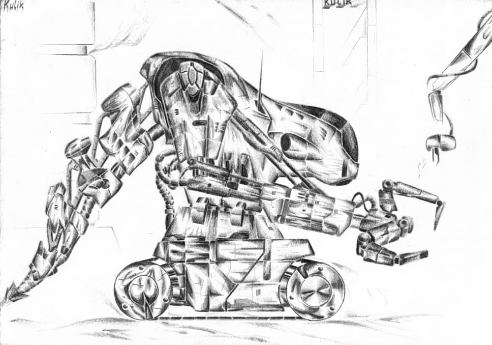 Industrial Sci-Fi Robot by Kulik — canvas wall art