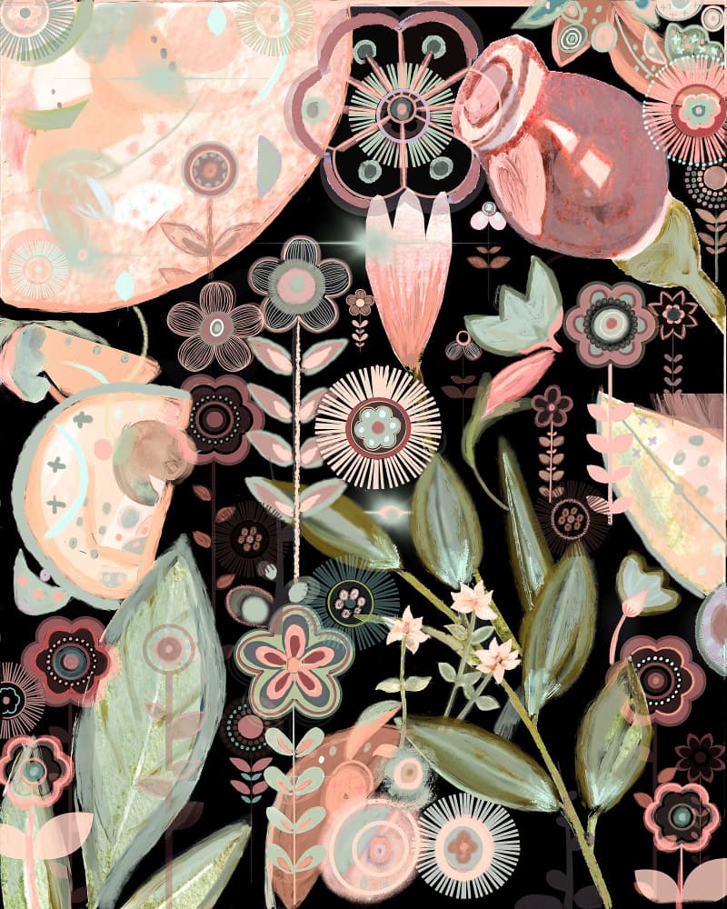 Soft Floral Garden by giovanna nicolo — canvas wall art