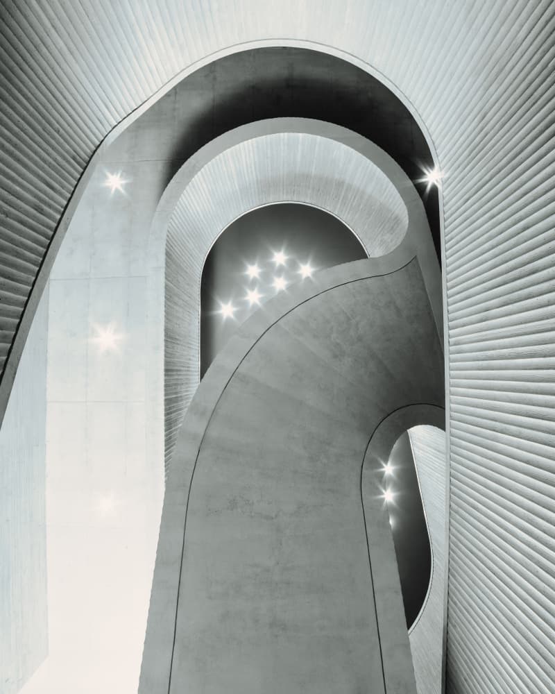 Abstract Concrete Curves by Amir Ehrlich — canvas wall art