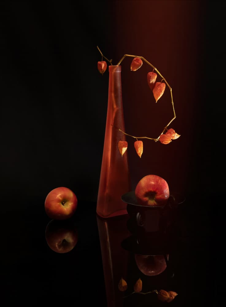 Vibrant Still Life Apples by Yi Pan — canvas wall art