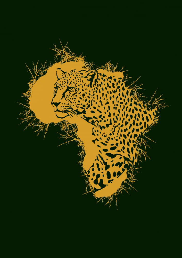 Golden African Leopard by Carlo Kaminski — canvas wall art
