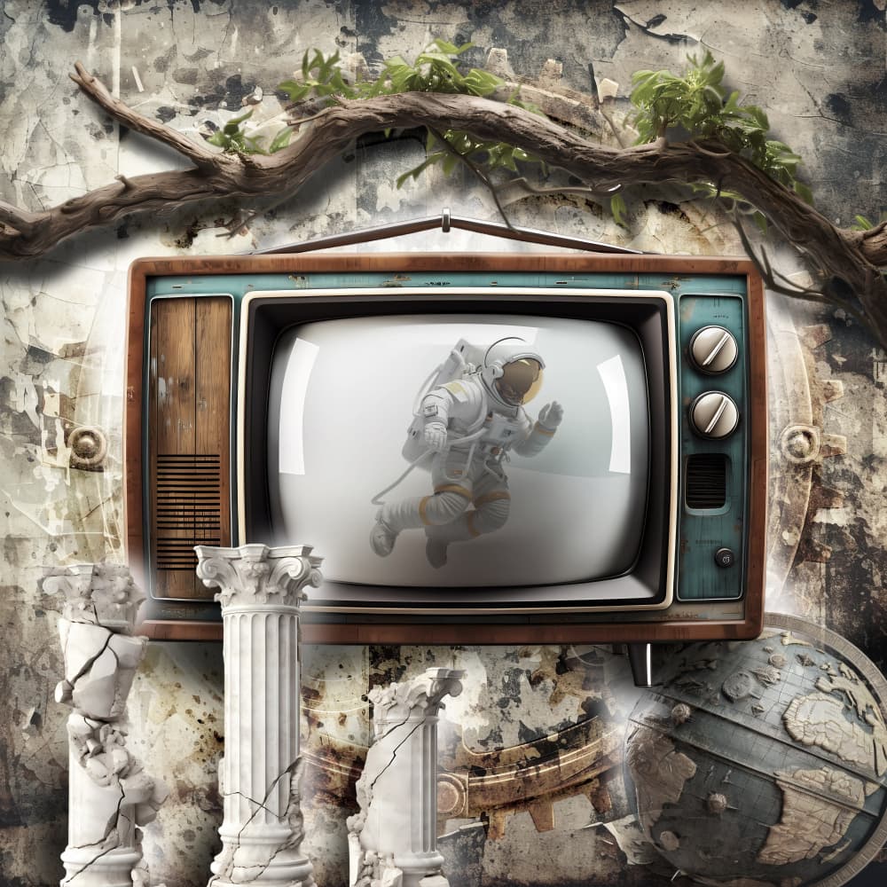 Astronaut Vintage Future by Rafal Kulik — canvas wall art
