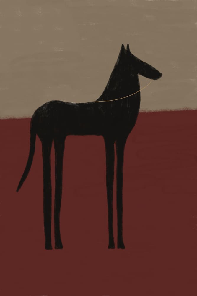Abstract Black Horse