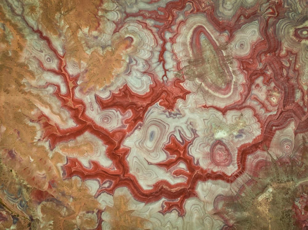 Red Agate Earth by Michael Zheng — canvas wall art