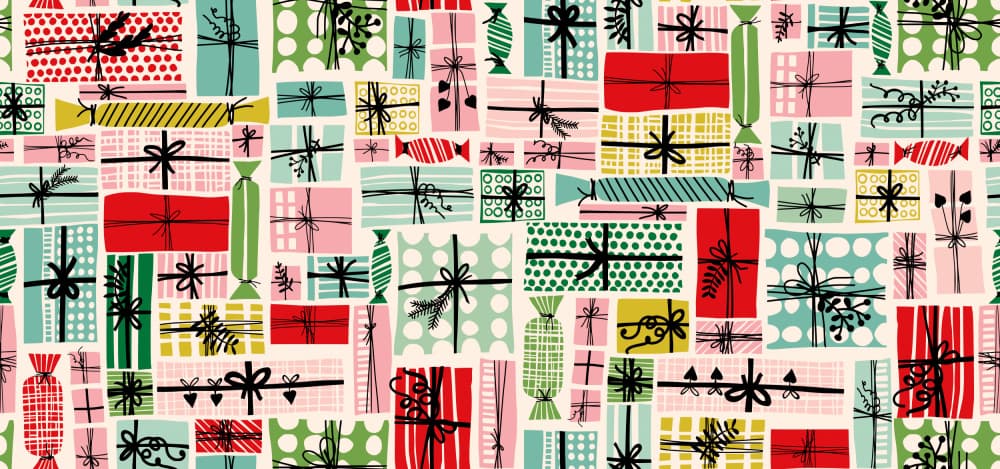 Retro Christmas Gifts by Annick — canvas wall art