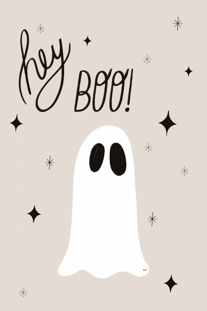 Hey Boo Ghost by Menina Lisboa — canvas wall art