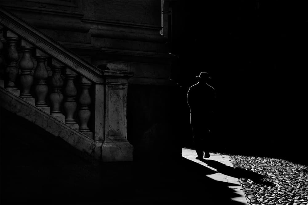 Mysterious Man Walking by Roberto Marini — canvas wall art