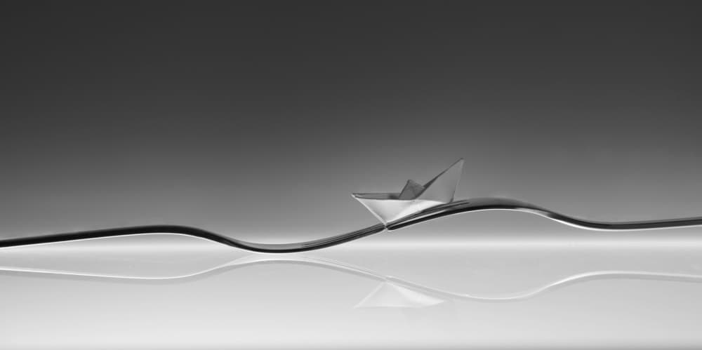 Paper Boat Journey by Nadav Jonas — canvas wall art