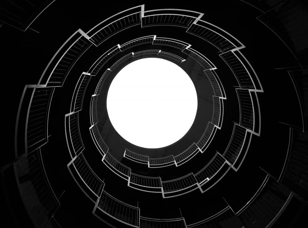Geometric Spiral Architecture by Moumita Mondal — canvas wall art