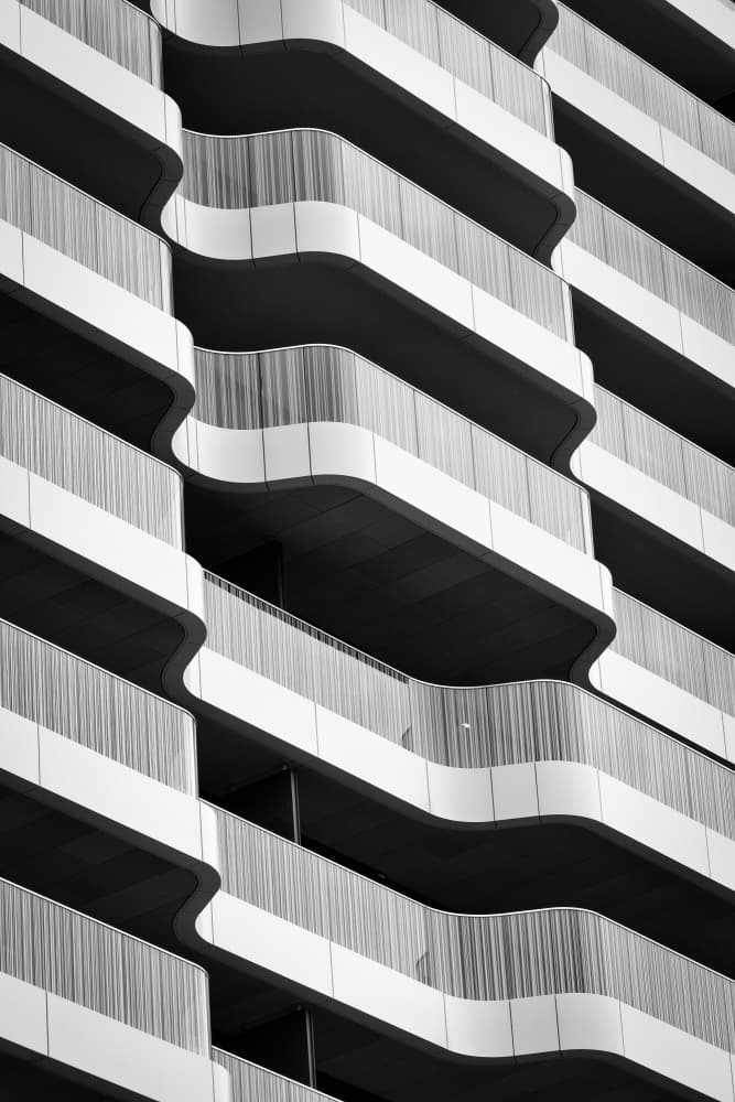 Architectural Curve Pattern by Peter Pfeiffer — canvas wall art
