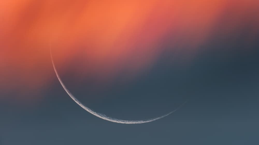 Twilight Crescent Moon by Gregor Kresal — canvas wall art