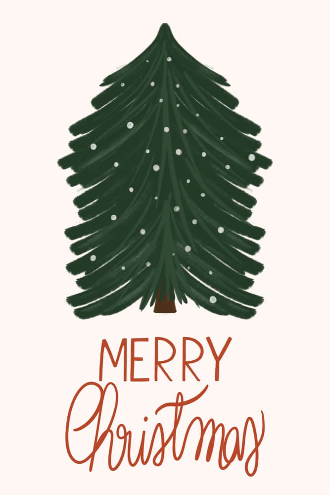 Merry Christmas Tree by Menina Lisboa — canvas wall art