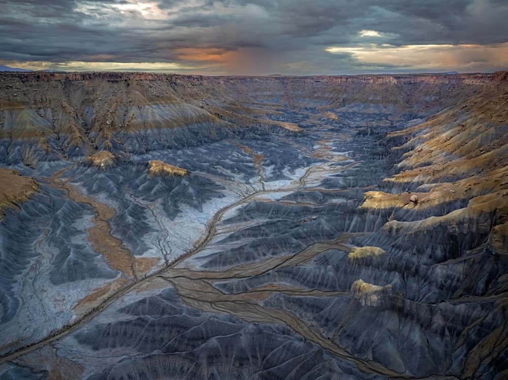 Dramatic Badlands Canyon by Benton Murphy — canvas wall art