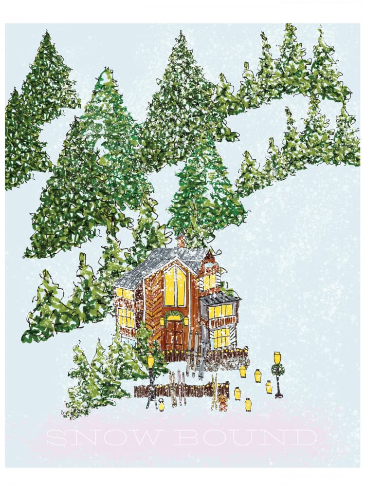 Cozy Winter Cabin by Breanna Megan Studio — canvas wall art