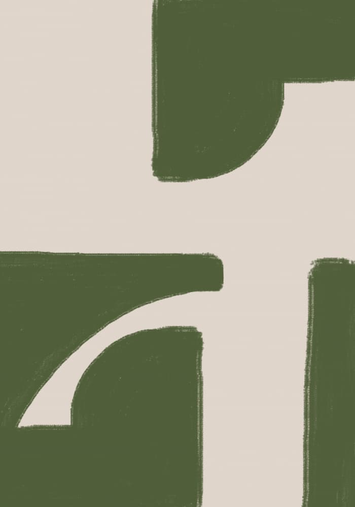 Green Geometric Flow by THE MIUUS STUDIO — canvas wall art