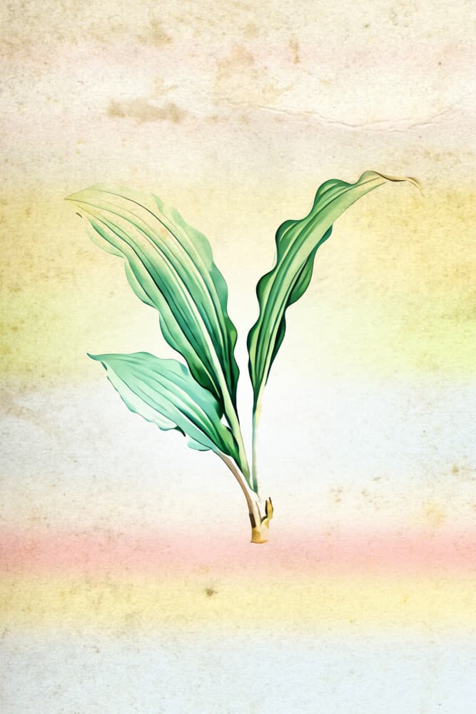 Vintage Botanical Green Plant by Rafal Kulik — canvas wall art