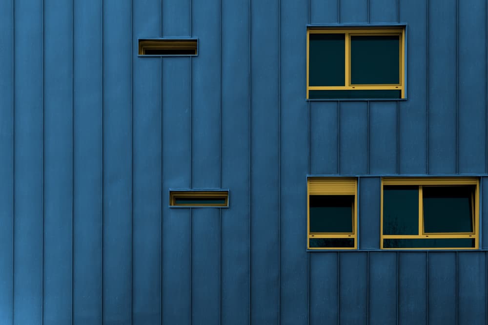 Modern Blue Geometry by Jois Domont ( J.L.G.) — canvas wall art