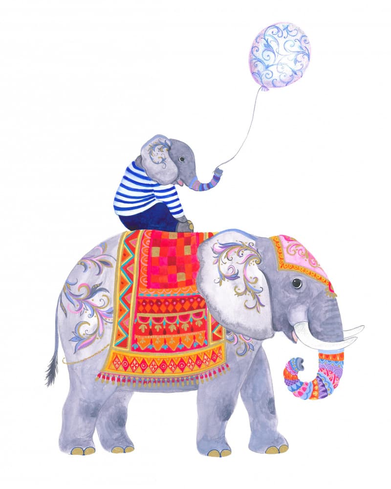 Elephant Adventure by Isabelle Brent — canvas wall art