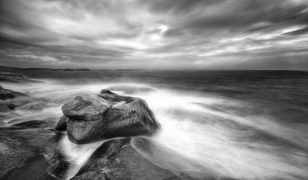 Coastal Rocks Ocean Flow by Claes Thorberntsson — canvas wall art