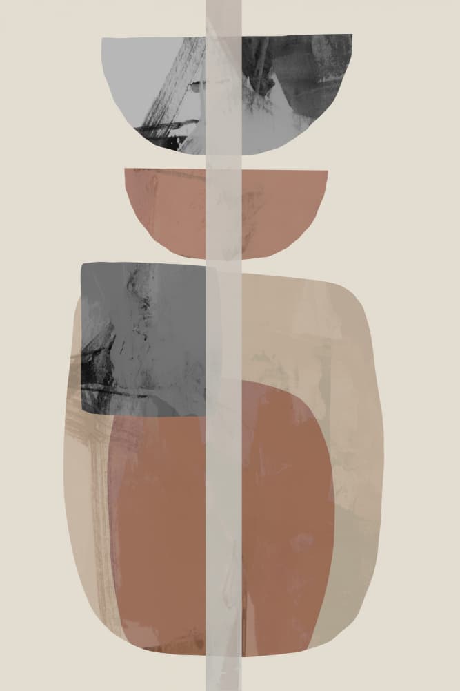 Balanced Terracotta Stack by cartissi — canvas wall art