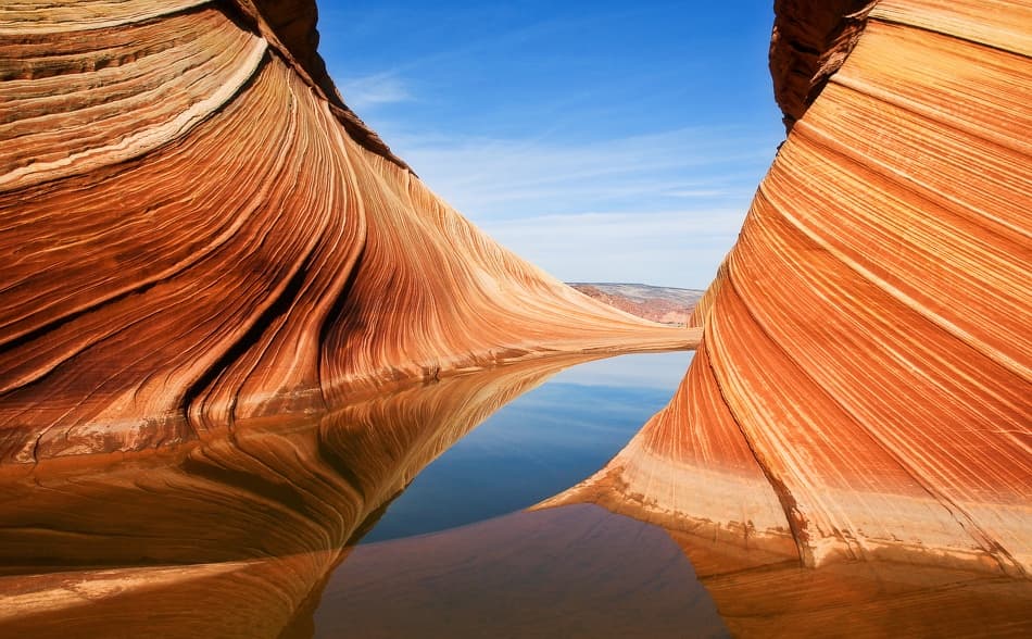 Sandstone Wave Reflection by Nanouk el Gamal - Wijchers — canvas wall art