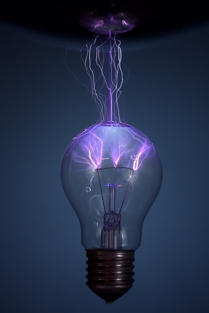Plasma Light Bulb by Lex Augusteijn — canvas wall art