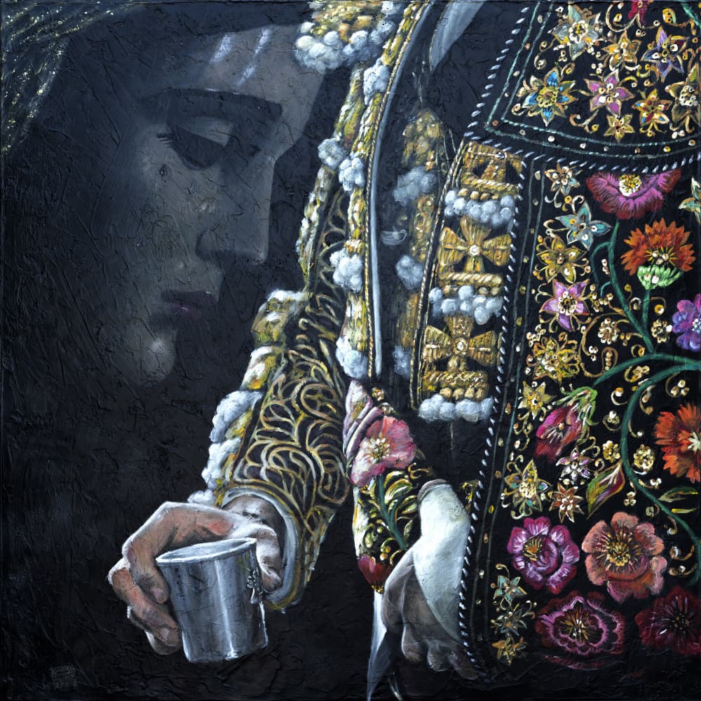 Matador's Somber Prayer by Eduardo JIMÉNEZ AGUIRRE — canvas wall art
