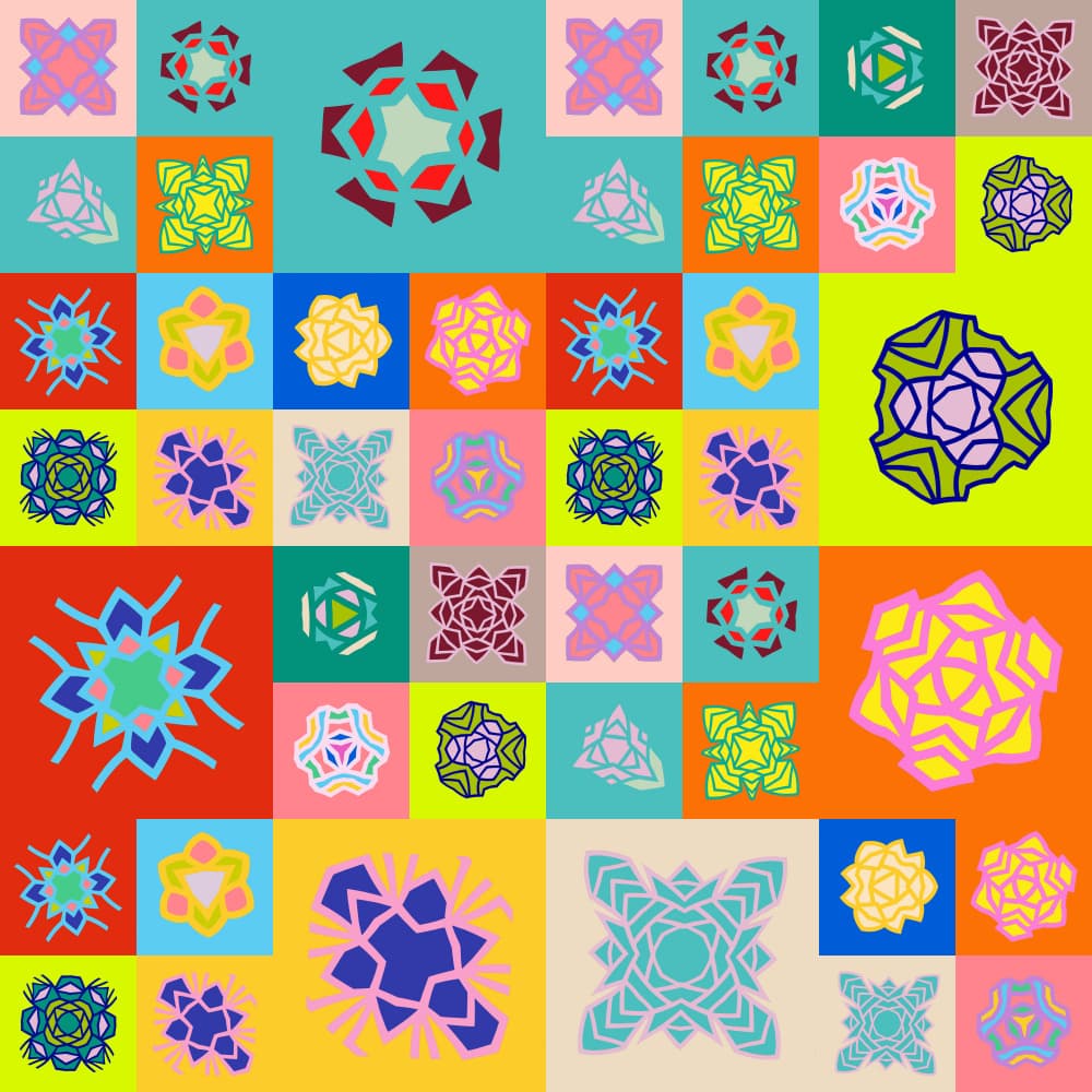 Vibrant Abstract Patterns by Vivian Kim — canvas wall art