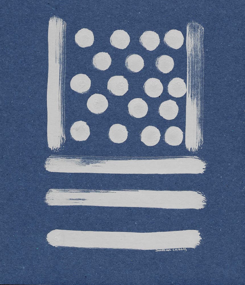 Abstract Dots And Lines by Santhosh ch — canvas wall art