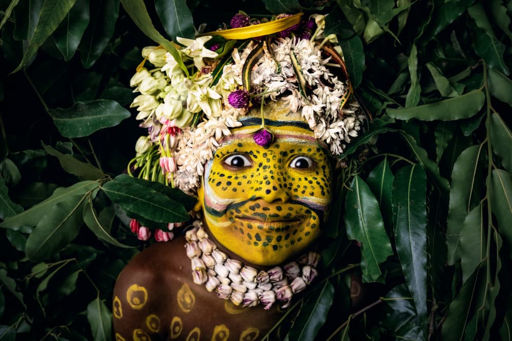 Painted Tribal Face by Prithul Das — canvas wall art