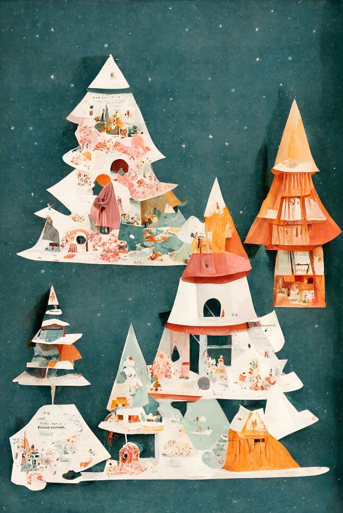Enchanted Forest Homes by Treechild — canvas wall art