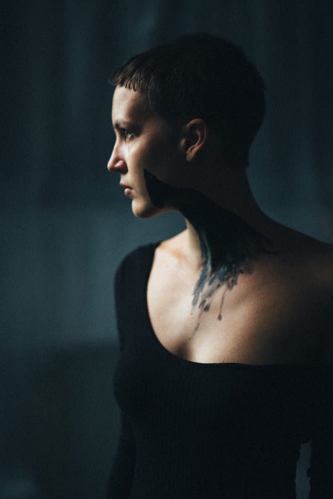 Mysterious Woman Profile by Borislav Kornienko — canvas wall art