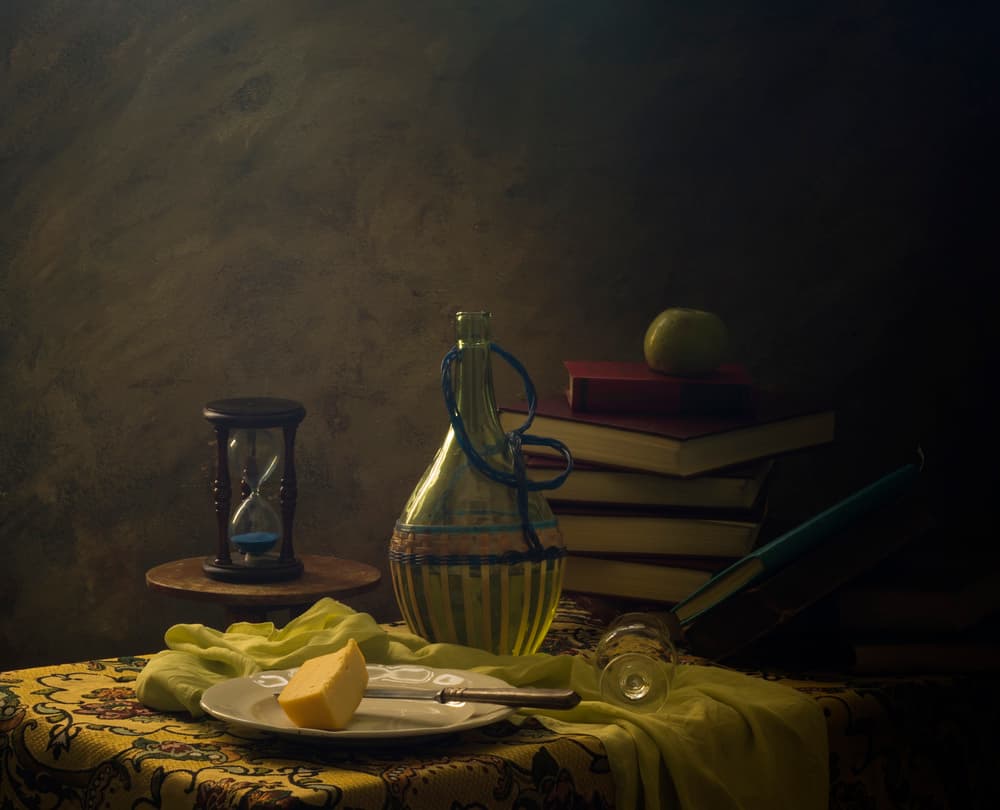 Still Life With Hourglass by UstinaGreen — canvas wall art