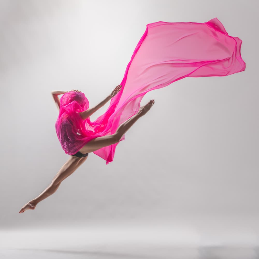 Graceful Pink Leap by Lisdiyanto Suhardjo — canvas wall art