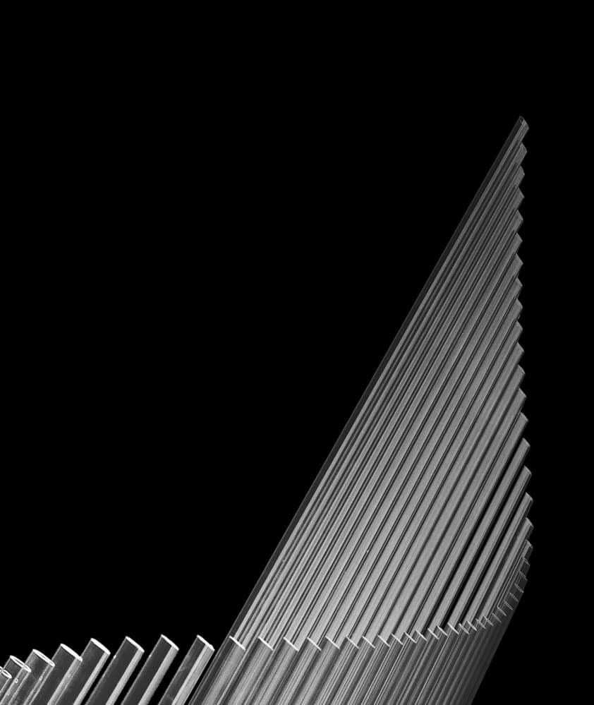 Sleek Metallic Lines by Ibrahim Nabeel — canvas wall art