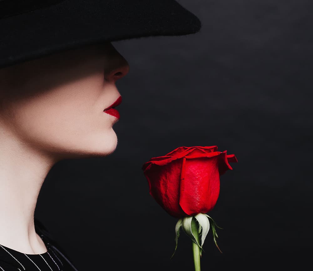 Elegant Lady Red Rose by Tatiana Koshutina — canvas wall art
