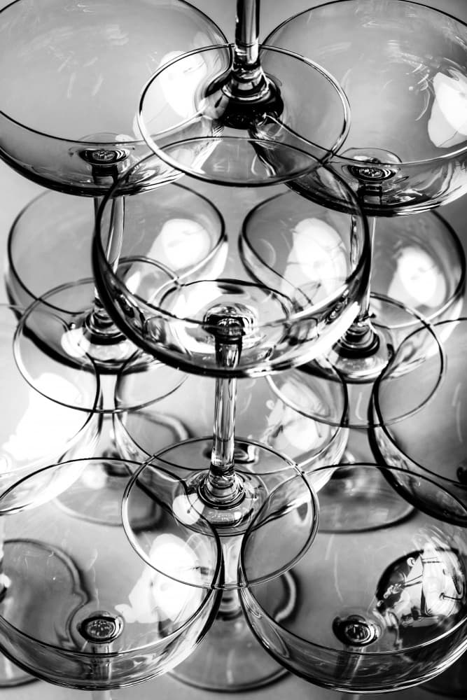 Stacked Champagne Glasses