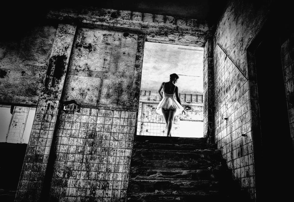 Ballerina Towards Light by Paulo Medeiros — canvas wall art